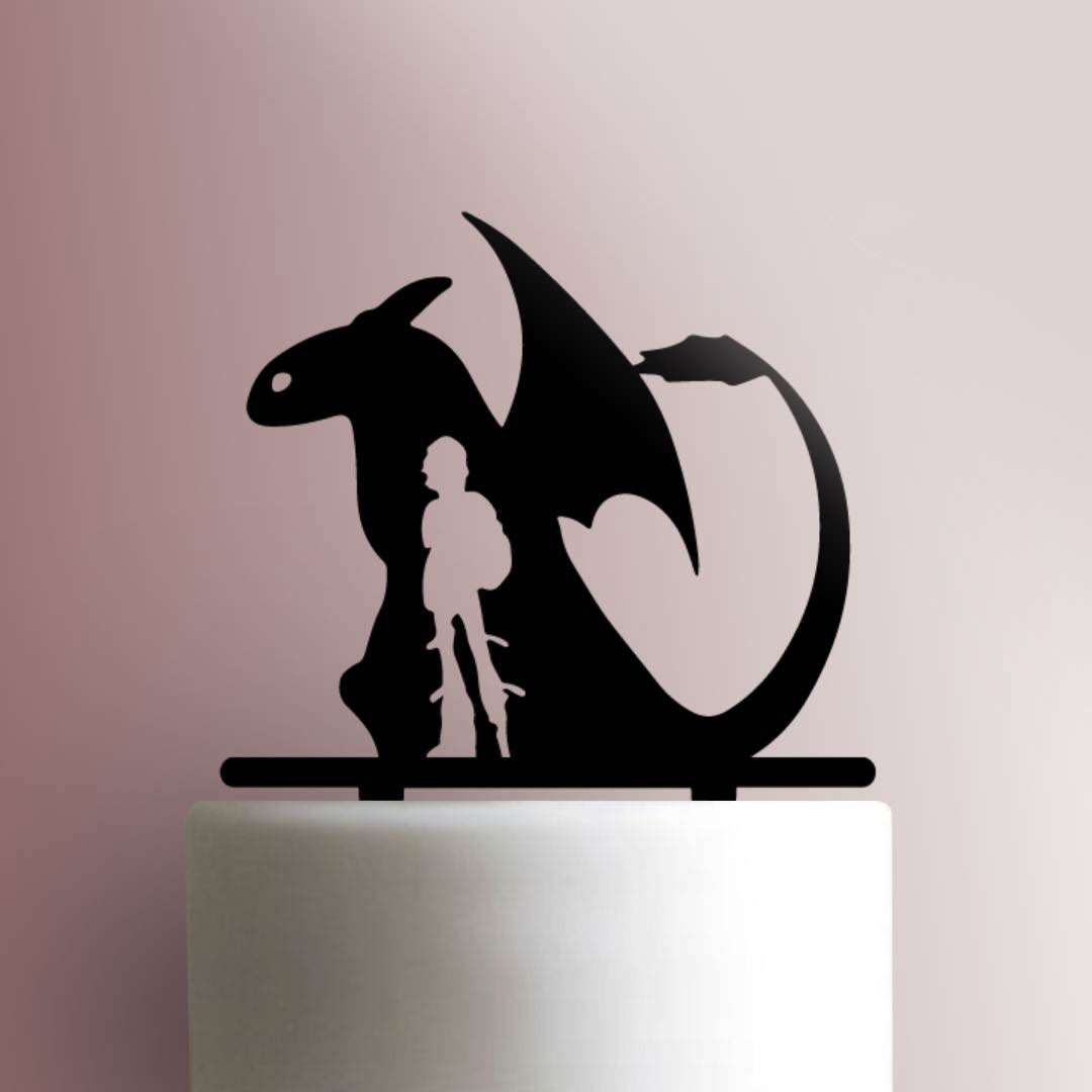 How to Train Your Dragon ? Toothless and Hiccup- Acrylic Cake Topper