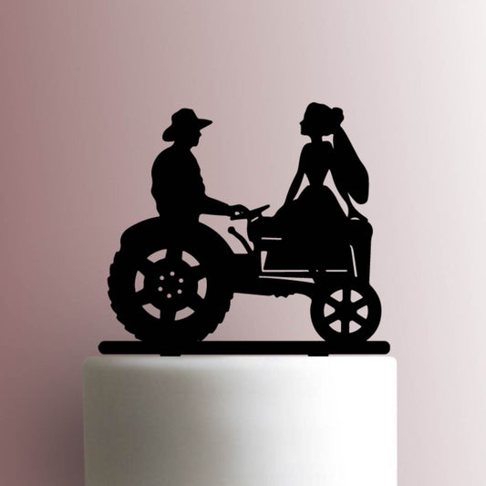Tractor Wedding - Acrylic Cake Topper
