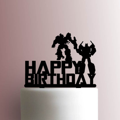 Transformers Happy Birthday - Acrylic Cake Topper