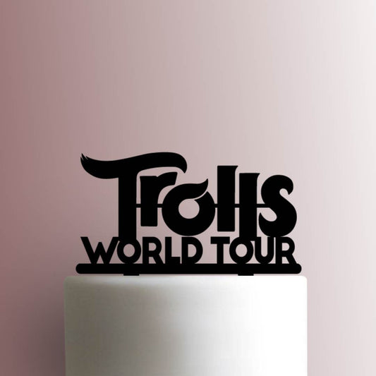 Trolls World Tour Logo - Acrylic Cake Topper