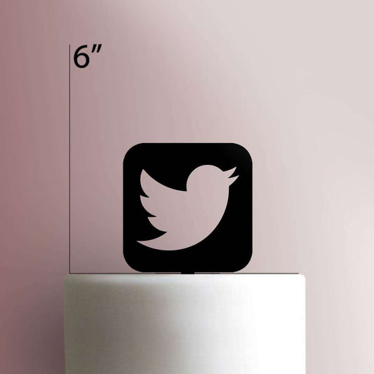 Twitter- Acrylic Cake Topper