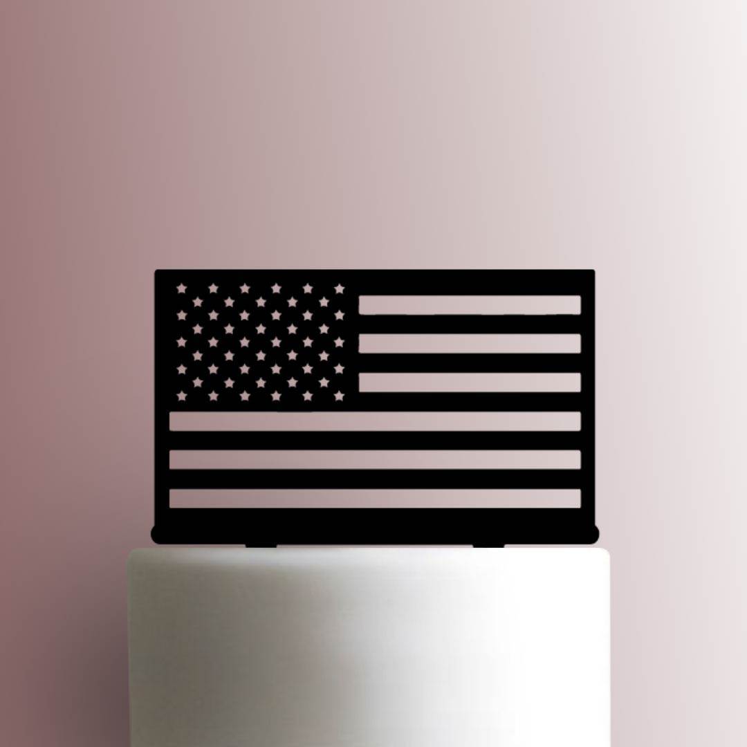 USA American Flag - Acrylic Cake Topper