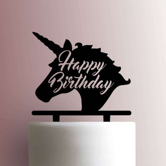 Unicorn Happy Birthday - Acrylic Cake Topper