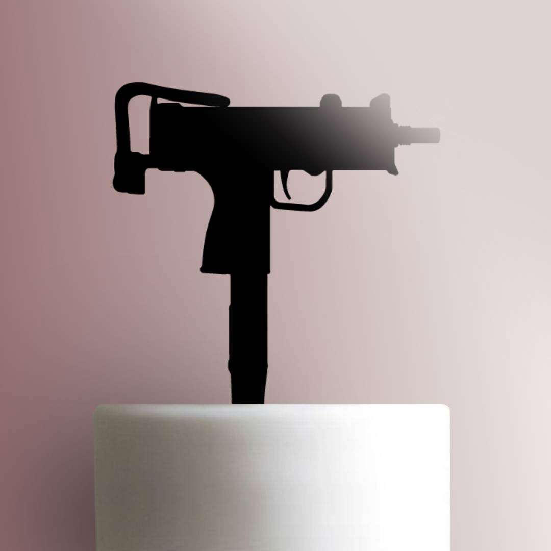 Uzi- Acrylic Cake Topper