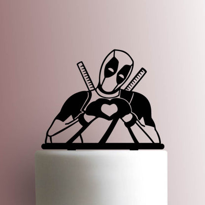 Valentines Day ? Deadpool Heart Hands - Acrylic Cake Topper