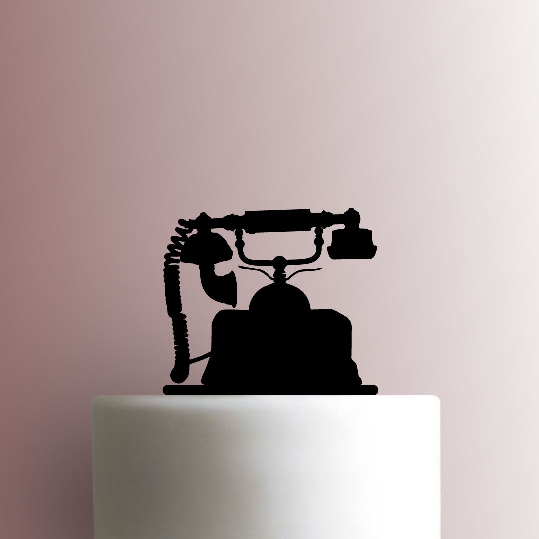 Vintage Telephone - Acrylic Cake Topper