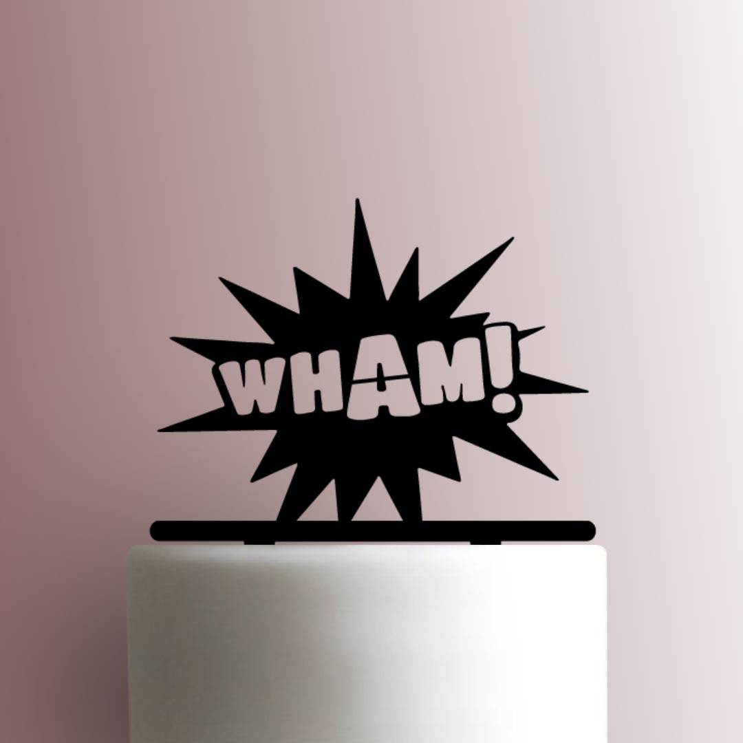 WHAM Action Bubble - Acrylic Cake Topper