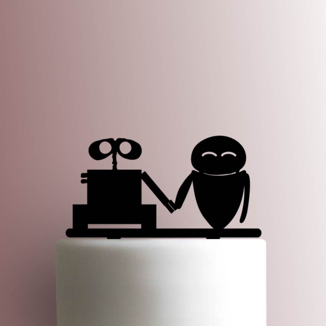 Wall-E and Eva - Acrylic Cake Topper