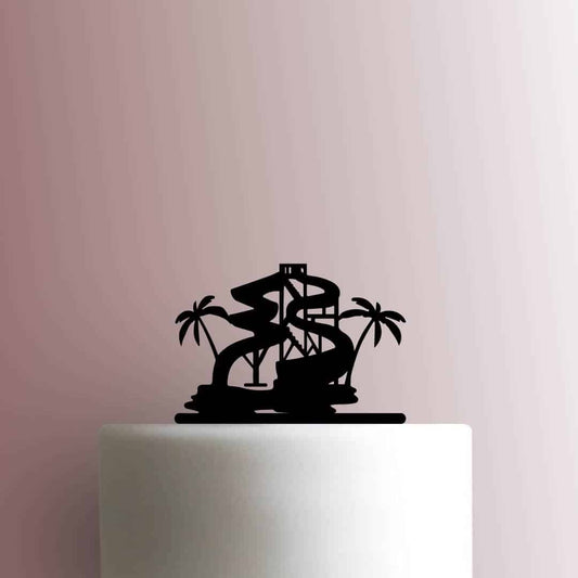 Water Park Water Slides - Acrylic Cake Topper