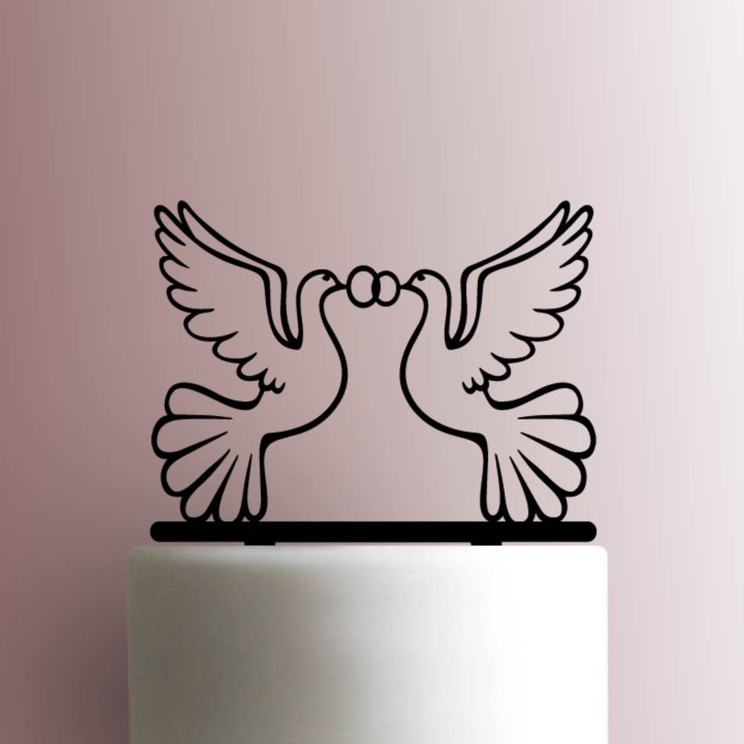 Wedding Doves Birds - Acrylic Cake Topper