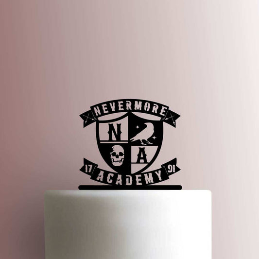 Wednesday ? Nevermore Academy Crest - Acrylic Cake Topper