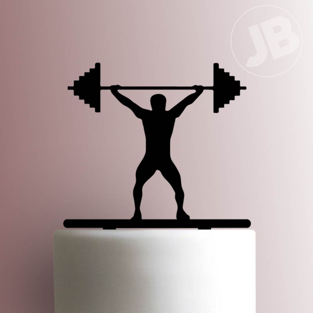 Weightlifter- Acrylic Cake Topper