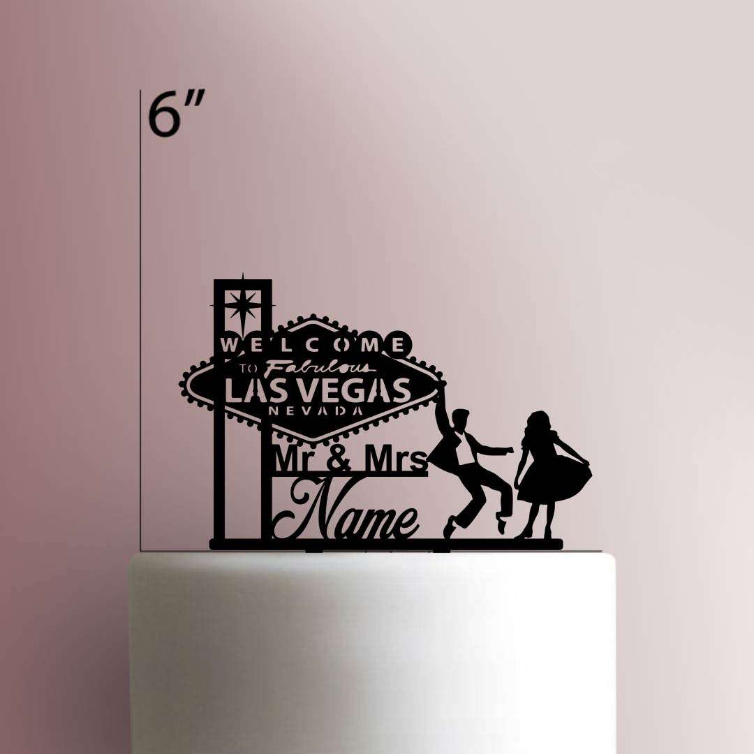 Custom Welcome to Fabulous Las Vegas Nevada Sign Wedding- Acrylic Cake Topper