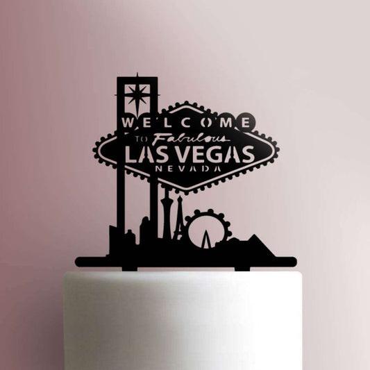 Welcome to Fabulous Las Vegas Skyline- Acrylic Cake Topper