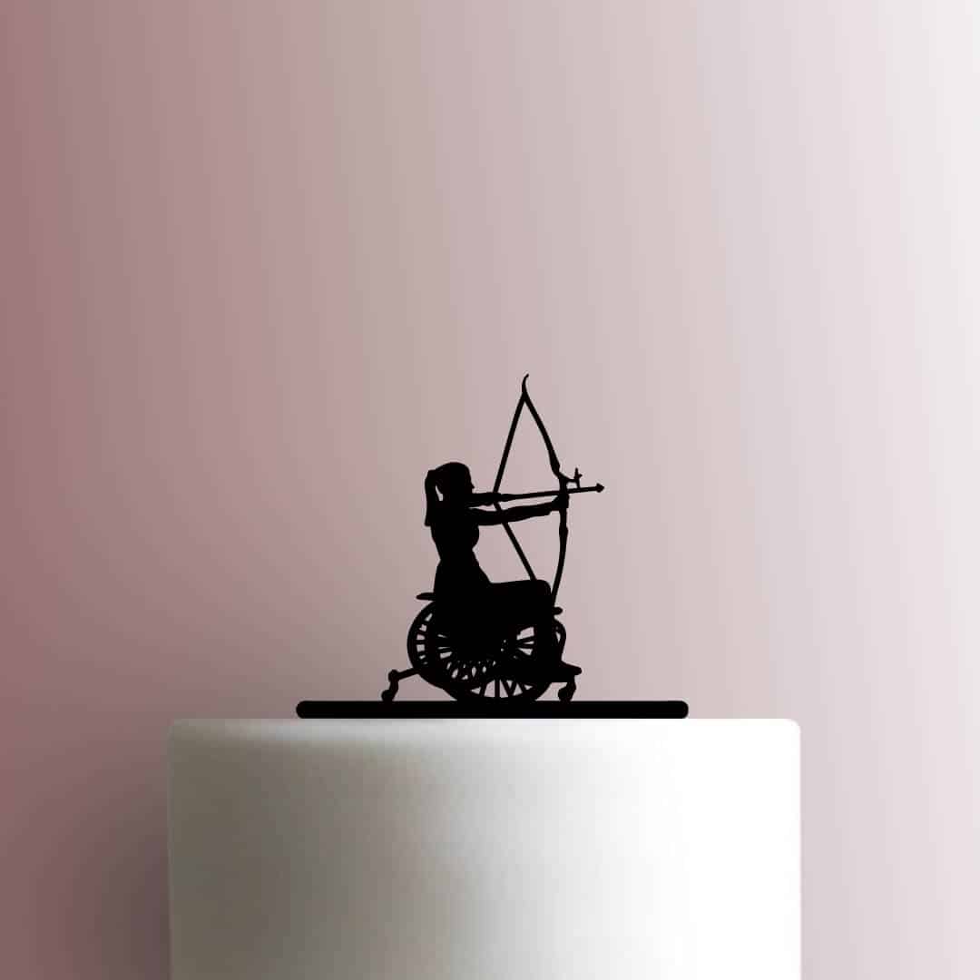 Wheelchair Archery - Acrylic Cake Topper