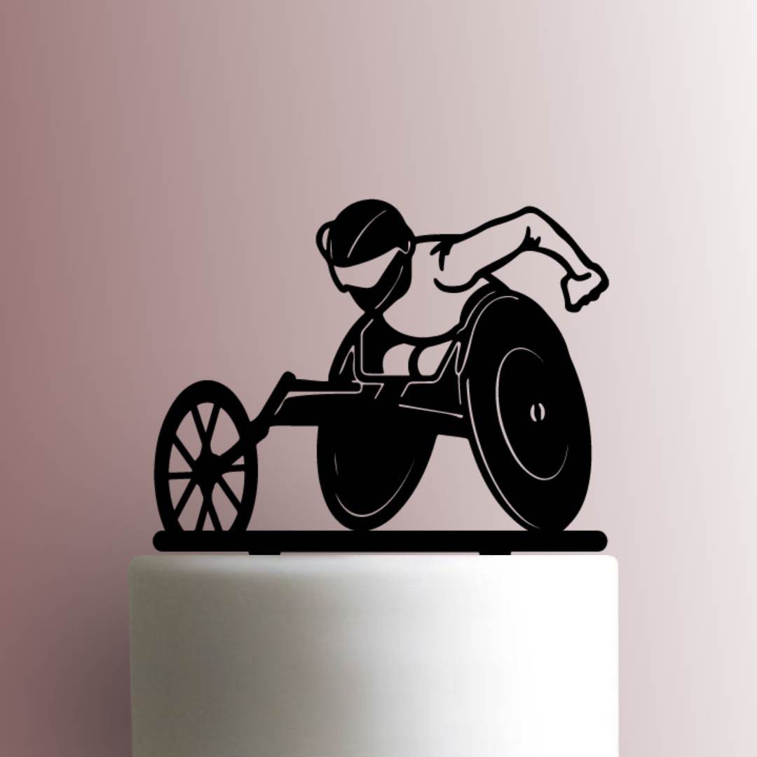 Wheelchair Racing - Acrylic Cake Topper