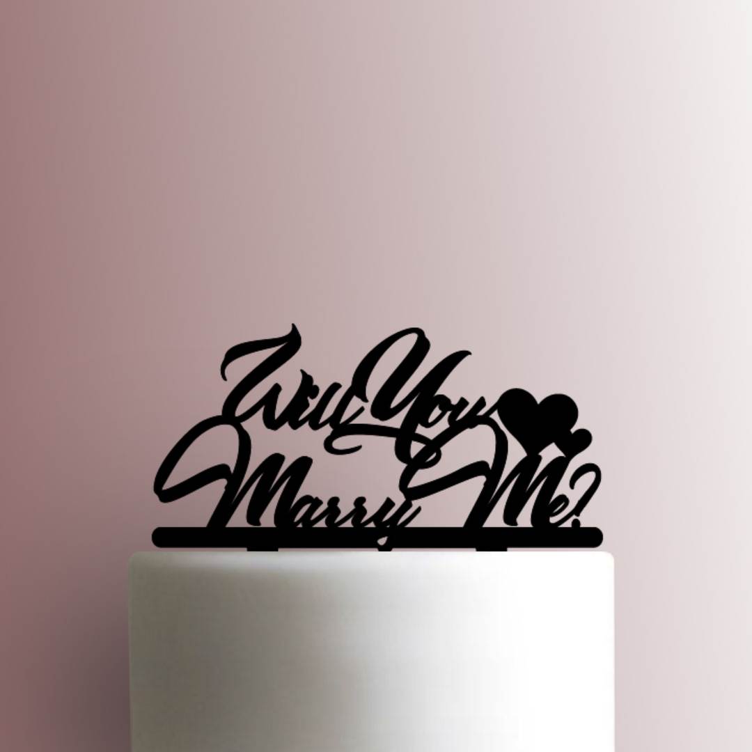 Will You Marry Me Proposal - Acrylic Cake Topper