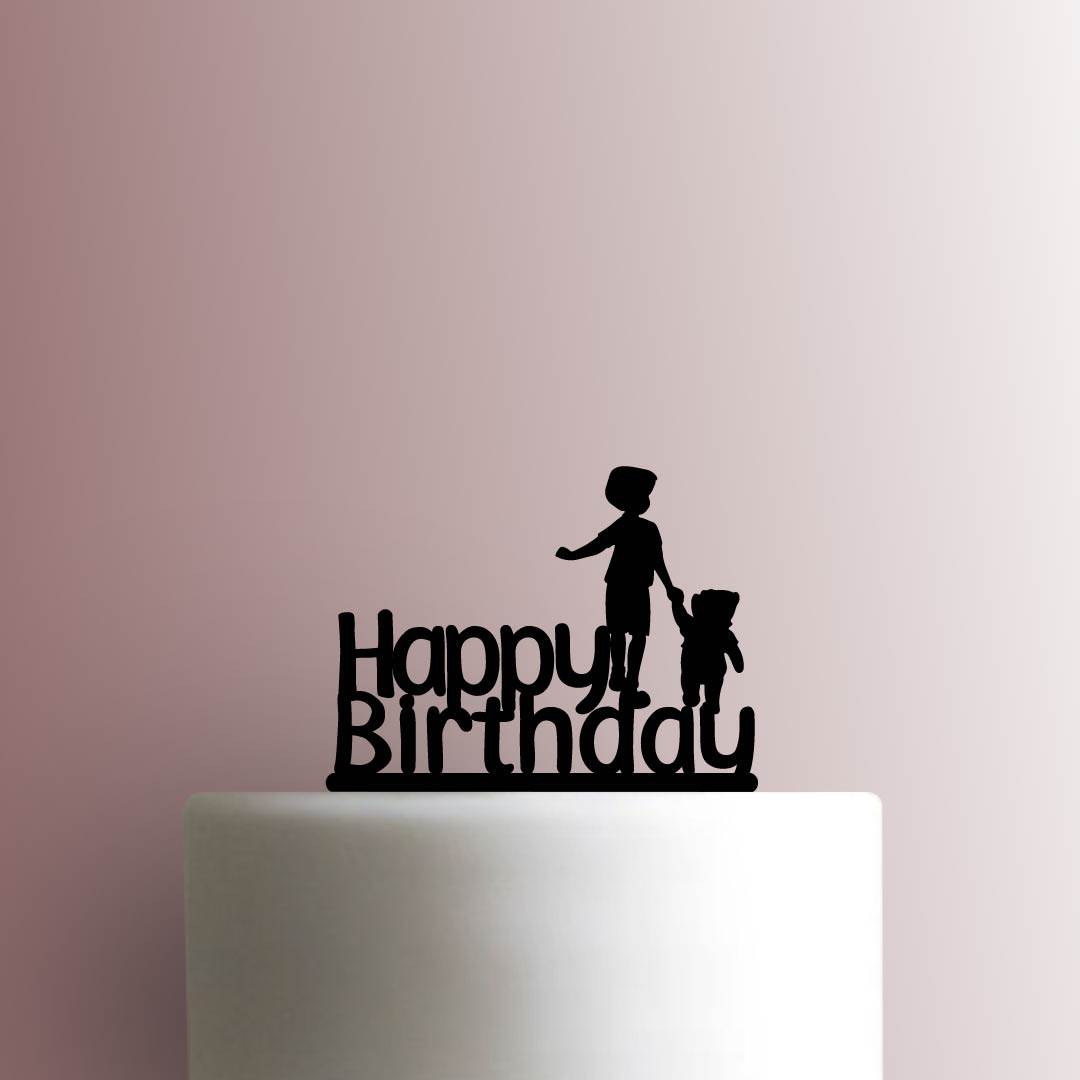 Winnie the Pooh Happy Birthday - Acrylic Cake Topper