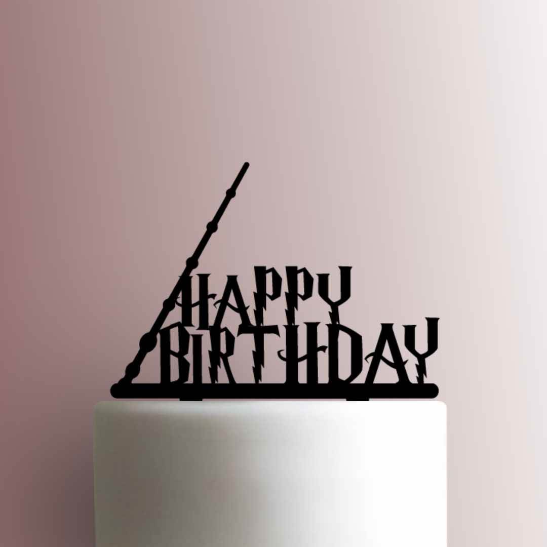 Wizard Happy Birthday - Acrylic Cake Topper