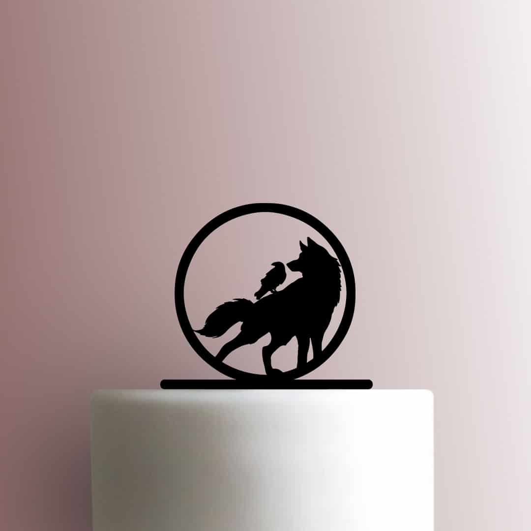 Wolf and Raven - Acrylic Cake Topper