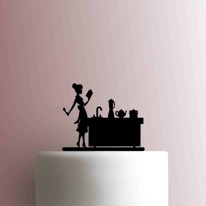 Woman in Kitchen - Acrylic Cake Topper