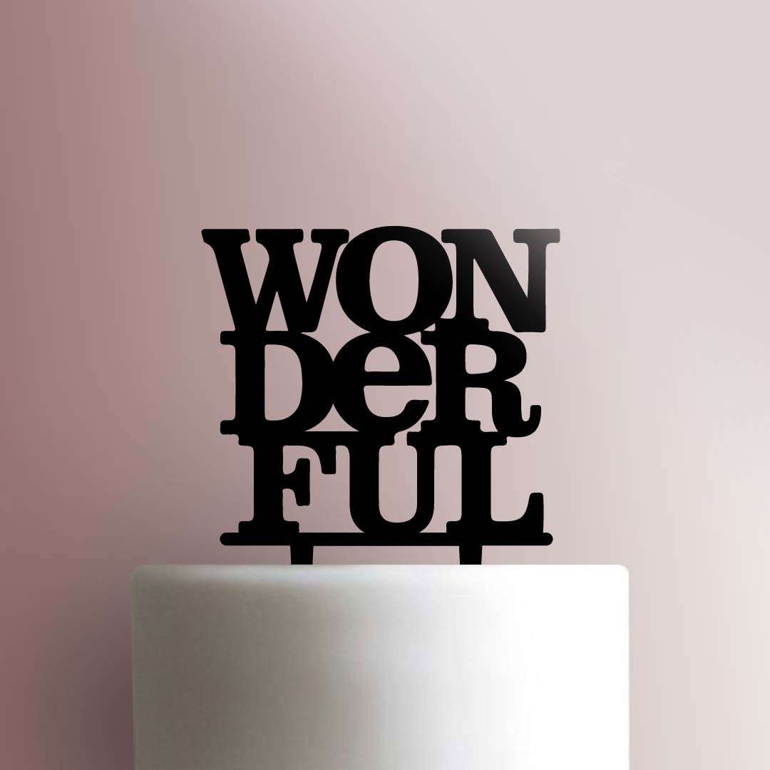 Wonderful- Acrylic Cake Topper