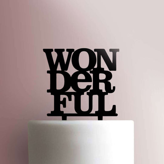 Wonderful- Acrylic Cake Topper