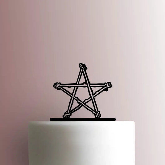 Wooden Pentagram - Acrylic Cake Topper