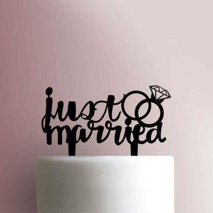 Just Married - Acrylic Cake Topper