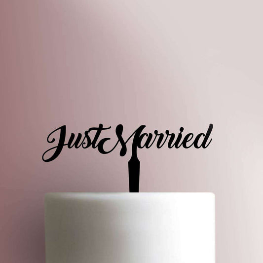 Just Married - Acrylic Cake Topper