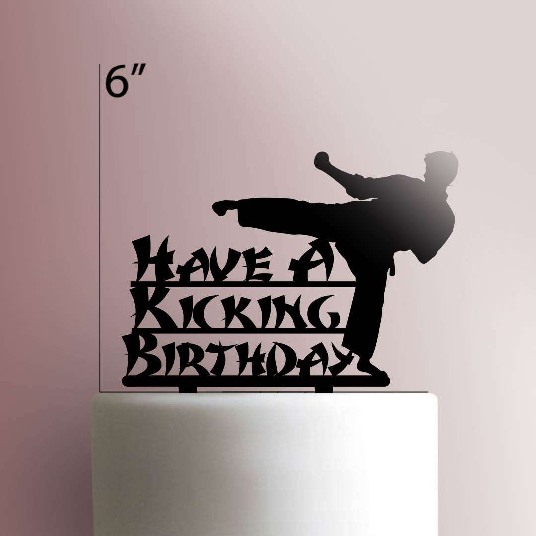 Karate Happy Birthday- Acrylic Cake Topper