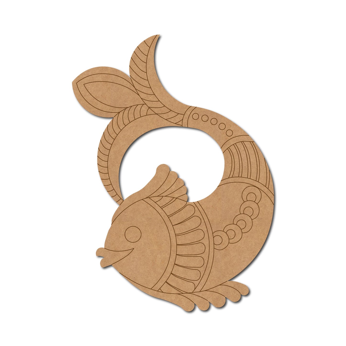 Madhubani Fish Pre Marked Design 1