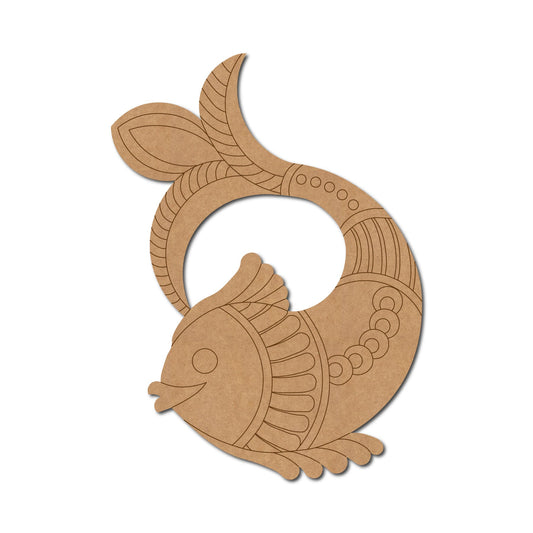 Madhubani Fish Pre Marked Design 1