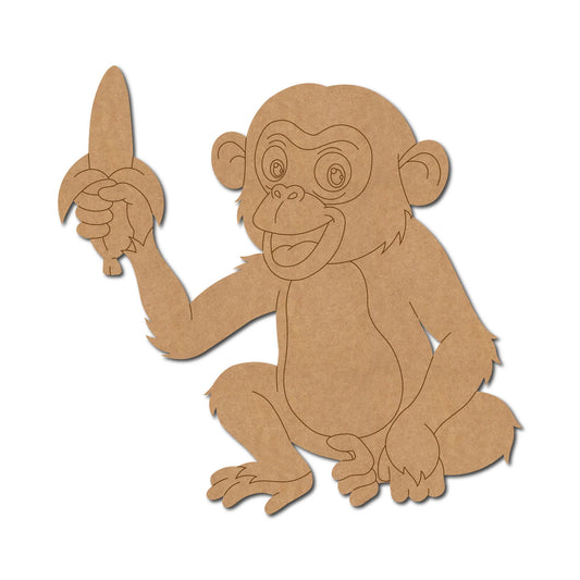 Monkey With Banana Pre Marked Design 1