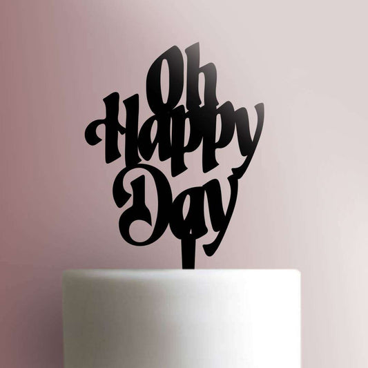 Oh Happy Day - Acrylic Cake Topper