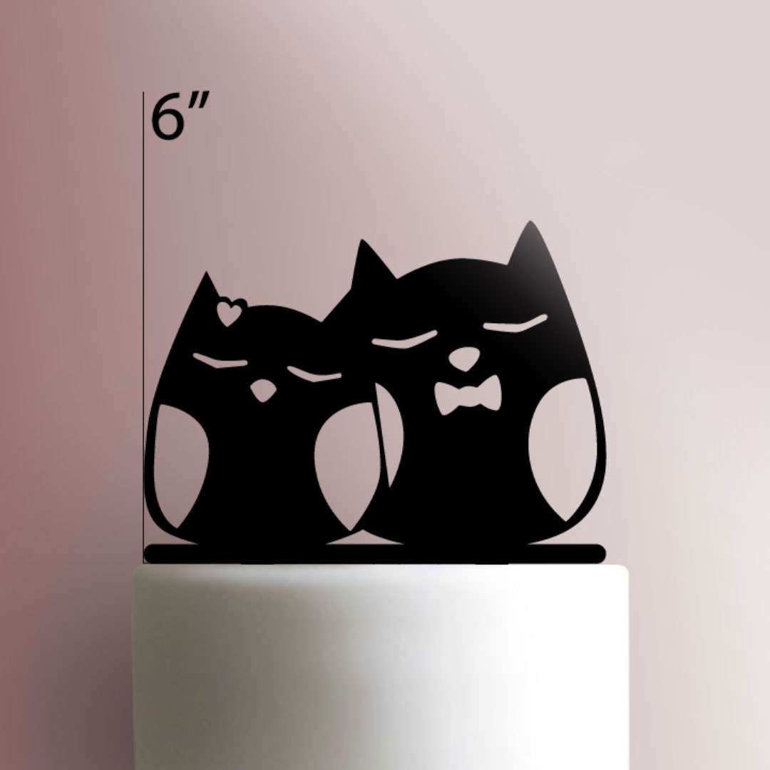 Owl Couple - Acrylic Cake Topper