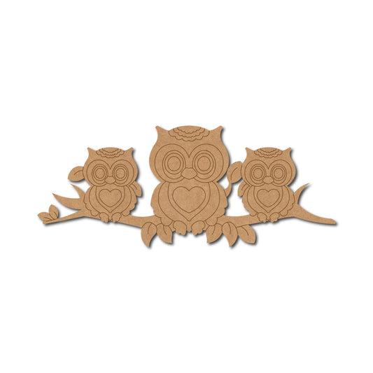 Owls On Branch Pre Marked Design 1