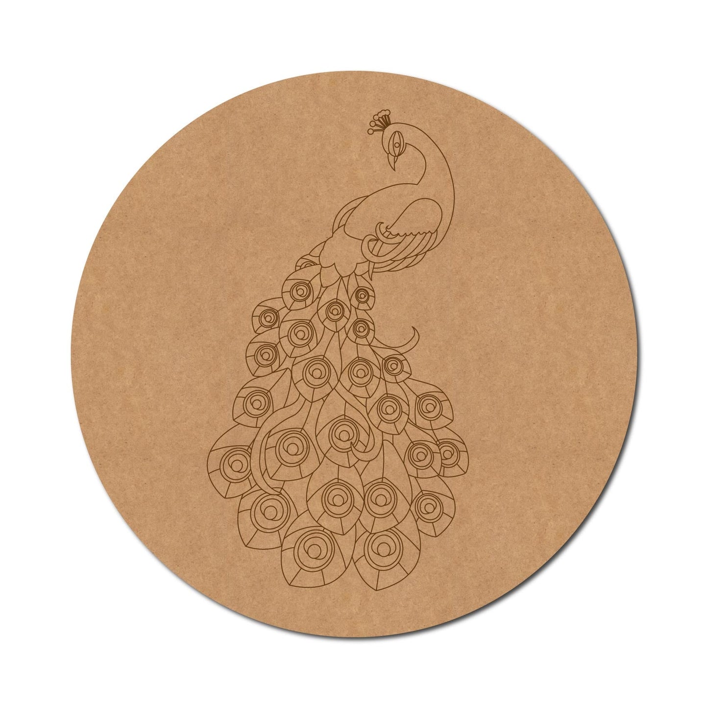 Peacock Pre Marked Round Design 1
