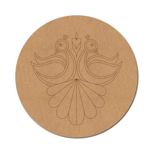 Peacock Pre Marked Round Design 2