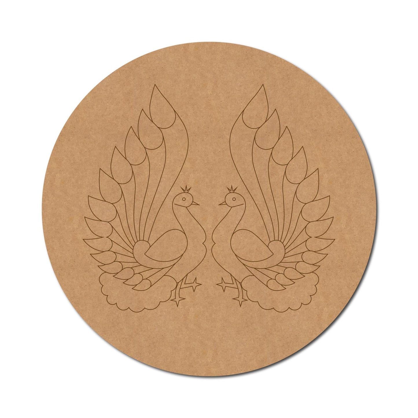 Peacock Pre Marked Round Design 3