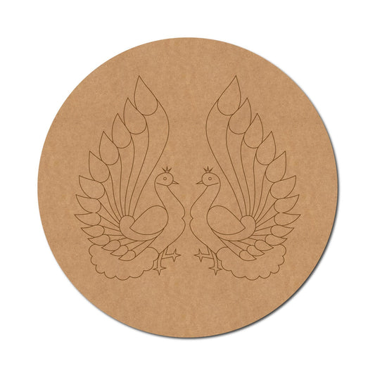Peacock Pre Marked Round Design 3