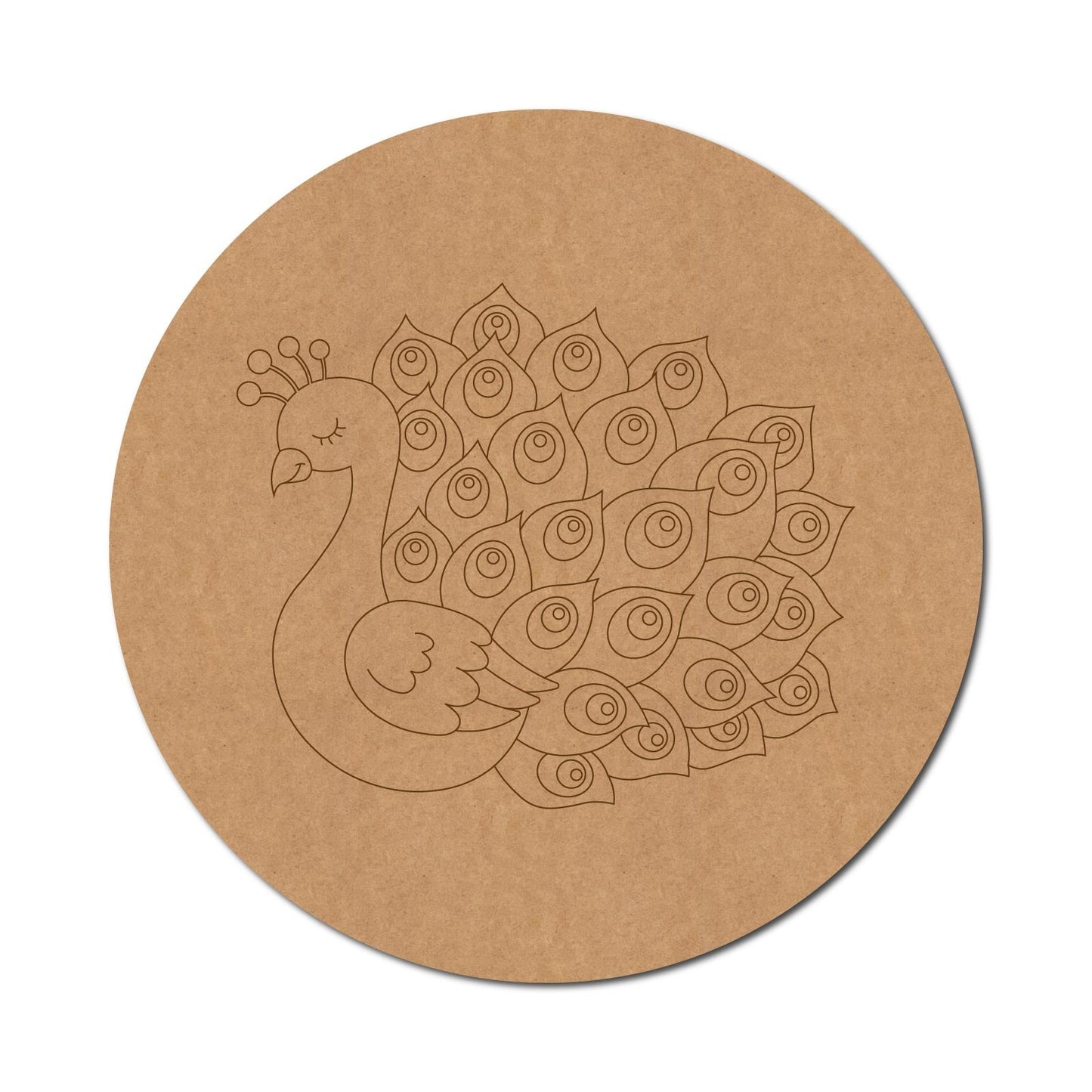 Peacock Pre Marked Round Design 4