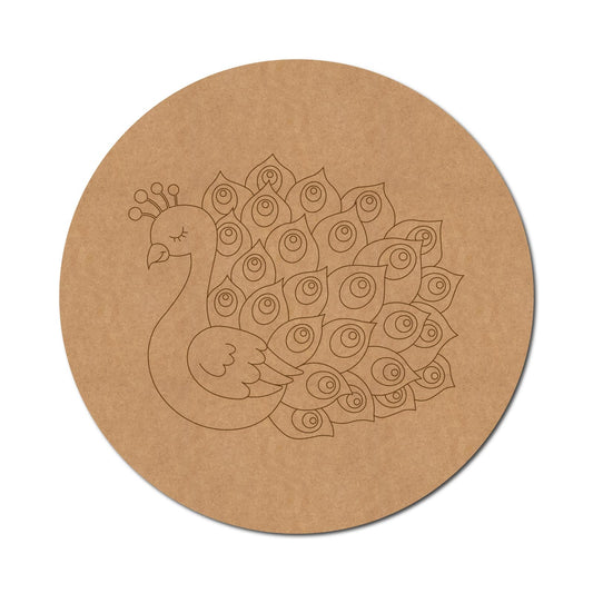 Peacock Pre Marked Round Design 4