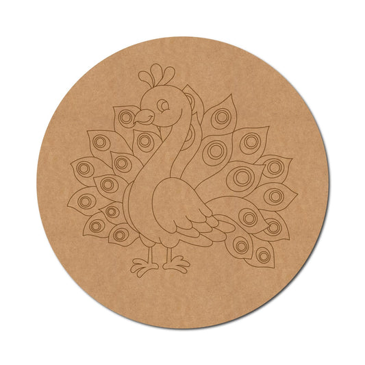Peacock Pre Marked Round Design 5