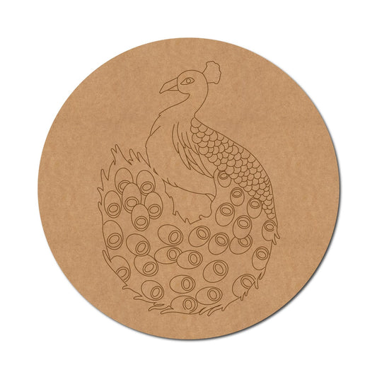 Peacock Pre Marked Round Design 6