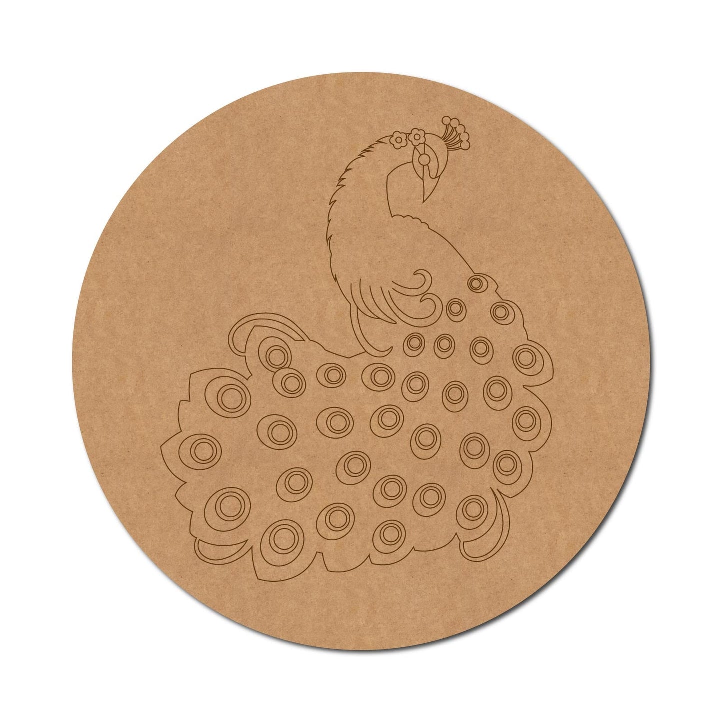 Peacock Pre Marked Round Design 7