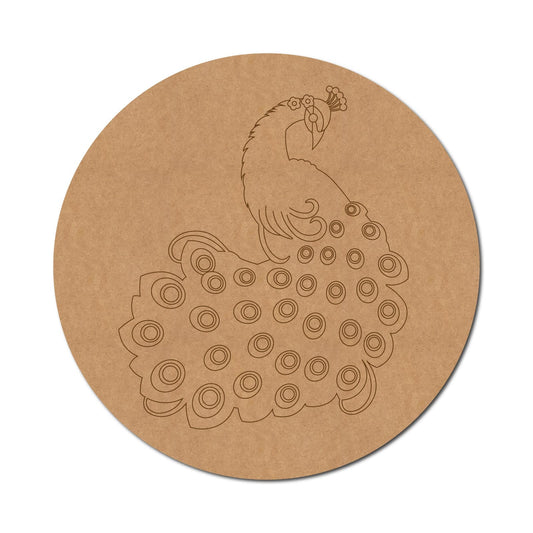 Peacock Pre Marked Round Design 7