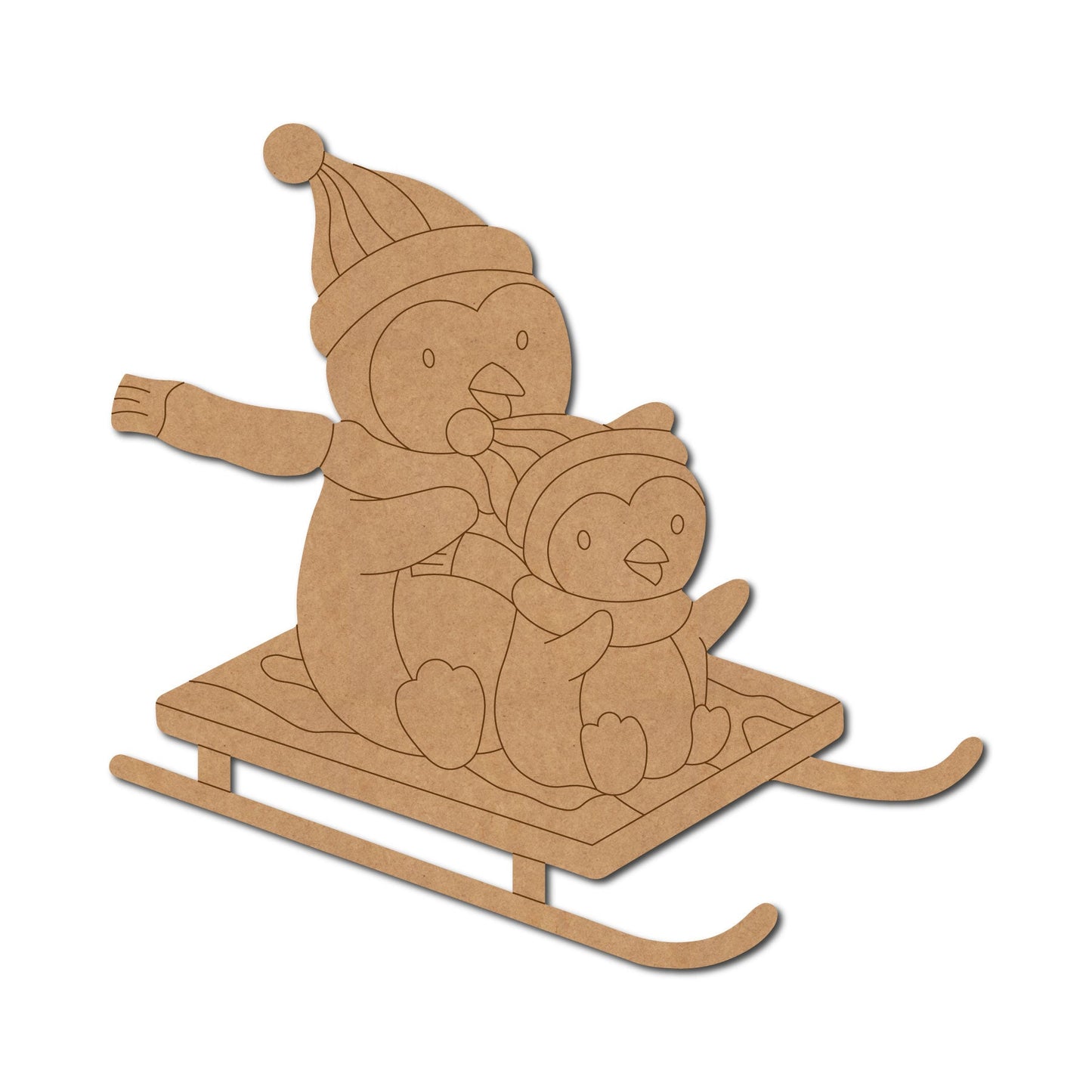 Penguins On Sledge Pre Marked Design 1