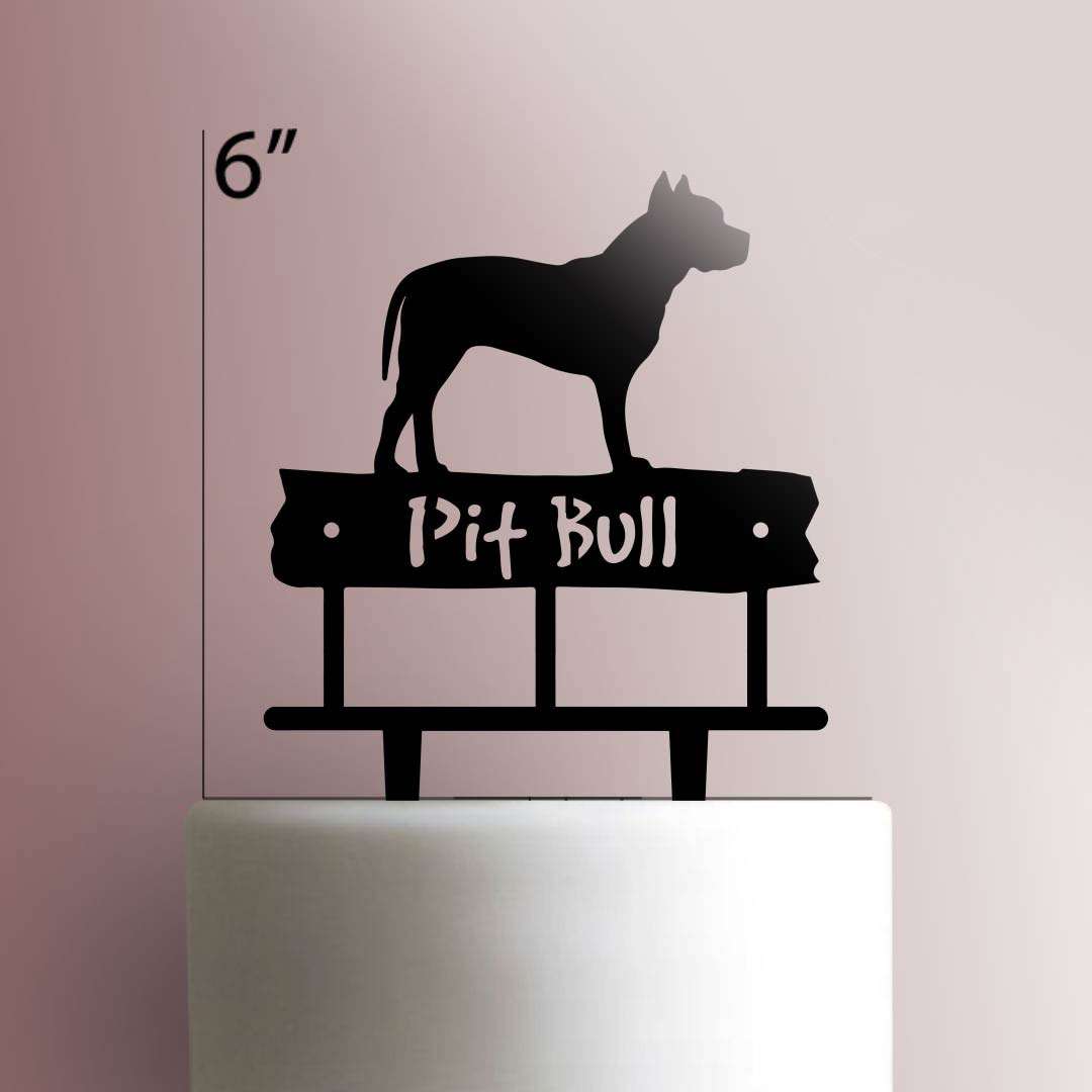 Pitbull - Acrylic Cake Topper