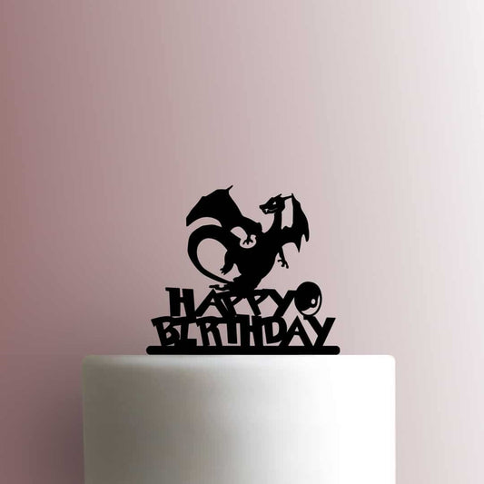 Pokemon ? Charizard Happy Birthday - Acrylic Cake Topper